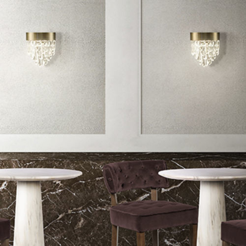 Moderne Wandleuchte - NAICCA - BRABBU DESIGN FORCES - für den Innenraum / Messing / Kristall