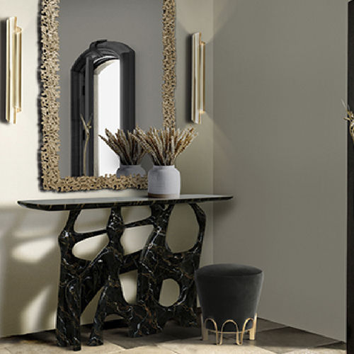 Moderner Konsolentisch - BASTEI - BRABBU DESIGN FORCES - Marmor / Gestell aus Marmor / rechteckig