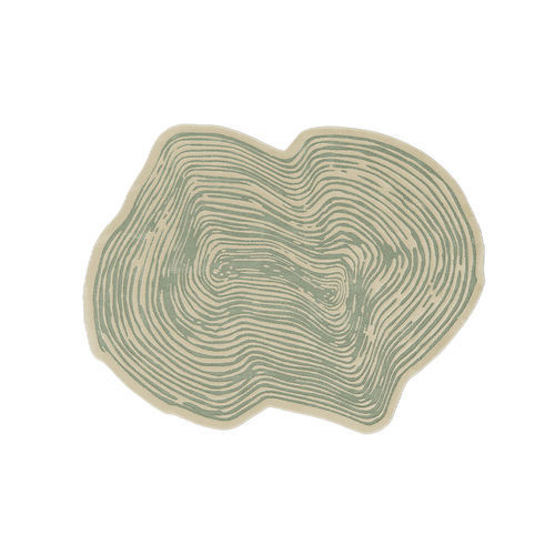 Moderner Teppich - LOODE - BRABBU DESIGN FORCES - Naturmotiv / gepolstert / Nylon