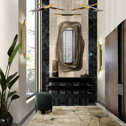 Wandmontierter Spiegel - KUMI - BRABBU DESIGN FORCES - modern / Messing / gold