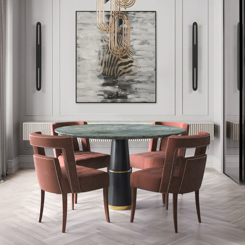 Moderner Esszimmerstuhl - NAJ - BRABBU DESIGN FORCES - für den Innenraum / Samt / Gestell aus Stoff
