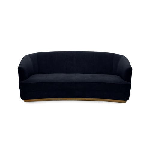 Modernes Sofa - SAARI - BRABBU DESIGN FORCES - Samt / blau / Gestell aus Messing