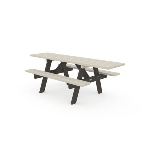 Moderne Tischgarnitur - forestière  - PLAS ECO - Recyclingkunststoff / für Außenbereich / für öffentliche Bereiche