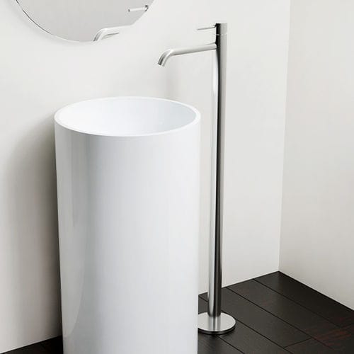 Einhebelmischer für Waschtisch - AT-05 - Badeloft GmbH - für Badewanne / bodenstehend / verchromter Messing