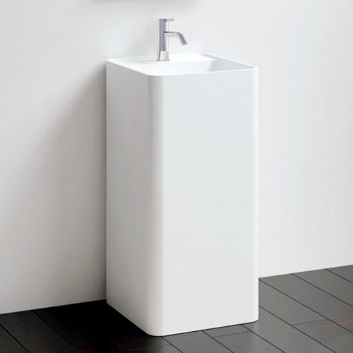 Bodenstehendes Waschbecken - SB-01-A - Badeloft GmbH - Mineralguss / quadratisch / modern