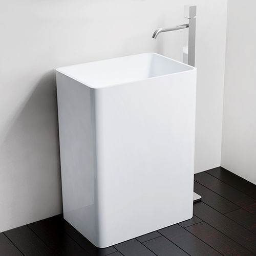 Bodenstehendes Waschbecken - SB-02 - Badeloft GmbH - Mineralguss / rechteckig / modern
