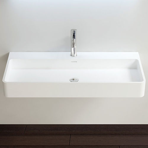 Wand-Waschbecken - WT-01-XL - Badeloft GmbH - Mineralguss / rechteckig / modern