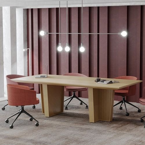 Moderner Besprechungstisch - GRAVOS - Balma - Holzfurnier / lackiertes MDF / melaminbeschichtet