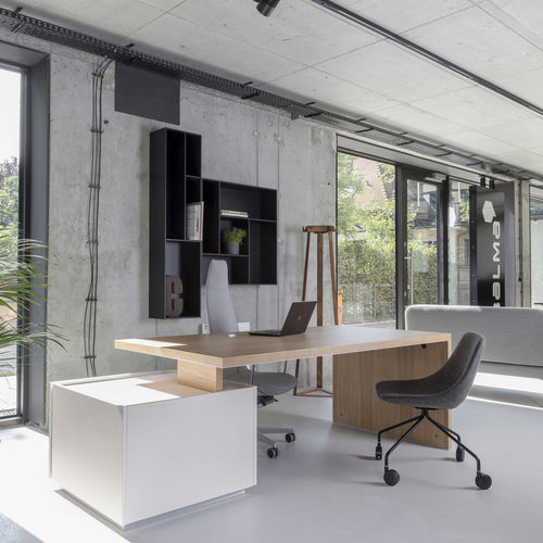 Chefschreibtisch - OSTIN - Balma - bodenstehend / modern / anodisiertes Aluminium