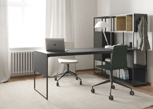 Bodenstehender Schreibtisch - STEPPS - Balma - modern / Holzfurnier / melaminbeschichtet