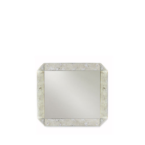 Wandmontierter Spiegel - TAMARA SQUARE MIRROR - KOKET Love Happens - Art Deco / rechteckig / sandfarben