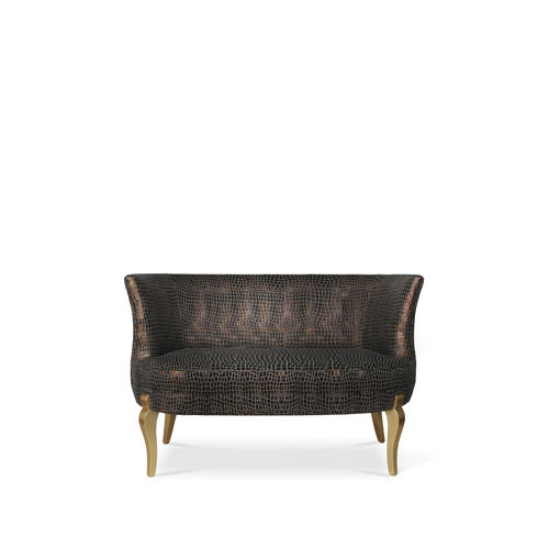 Klassisches Sofa - DELICIOSA  - KOKET Love Happens - Stoff / Gestell aus lackiertem Holz / mit blattvergoldetem Holzgestell