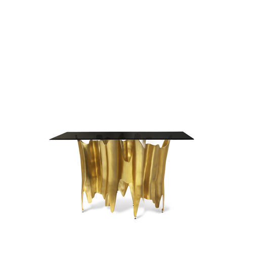 Konsolentisch / originelles Design - OBSSEDIA - KOKET Love Happens - Hartglas / Rauchglas / Aluminium