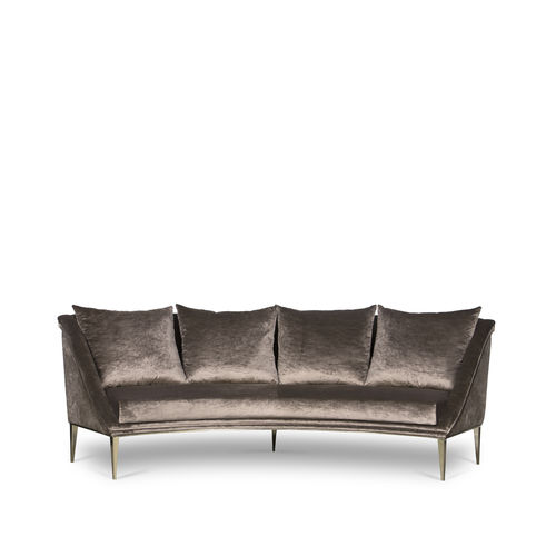 Halbrundes Sofa - GEISHA - KOKET Love Happens - klassisch / Stoff / braun