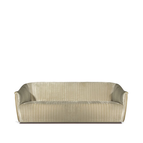 Klassisches Sofa - MIA - KOKET Love Happens - Samt / beige / Gestell aus Messing