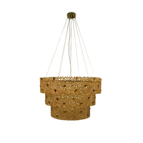Moderner Kronleuchter - ETERNITY 3 TIER - KOKET Love Happens - Messing / Wasserfall / LED