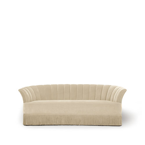 Klassisches Sofa - SEVILLIANA - KOKET Love Happens - Samt / beige / rot