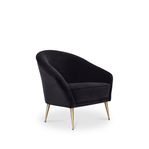 Klassischer Sessel - CHICLET - KOKET Love Happens - Stoff / schwarz / Farbe anpassbar