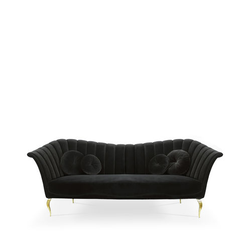 Klassisches Sofa - CAPRICHOSA - KOKET Love Happens - Samt / schwarz / blau
