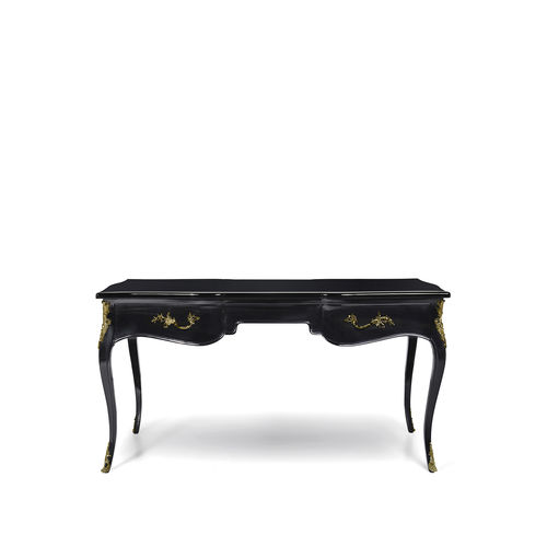 Bodenstehender Schreibtisch - EXOTIC LACQUER TOP ORMOLU - KOKET Love Happens - Neobarock / lackiertes Holz / gerade