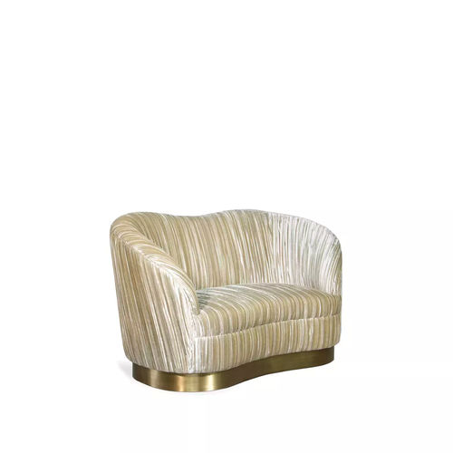 Kompaktes Sofa - KELLY LOVESEAT - KOKET Love Happens - klassisch / Stoff / mit Armlehnen