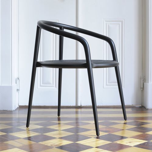 Moderner Stuhl - ARANHA - Branca-Lisboa - für den Innenraum / Leder / Eiche
