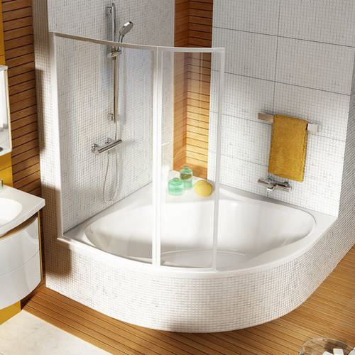 Badewanne für Eckeinbau - NEWDAY - RAVAK - Acryl / weiß