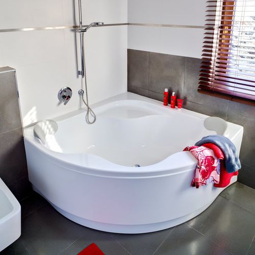 Badewanne für Eckeinbau - GENTIANA - RAVAK - Acryl / weiß