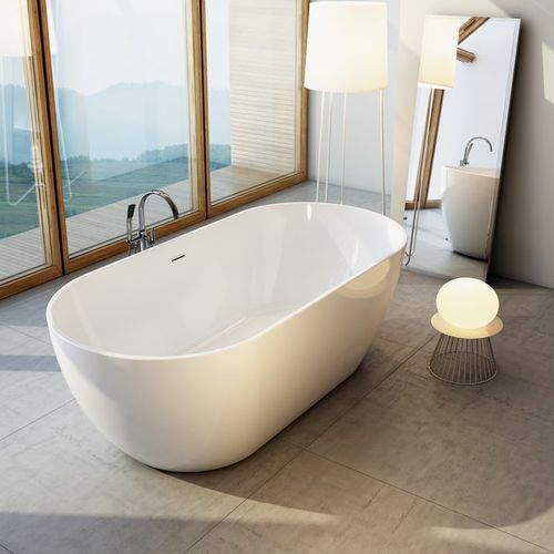 Ovale Badewanne - FREEDOM - RAVAK - freistehend / Acryl / weiß