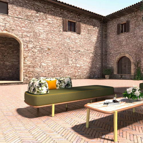 Modernes Sofa - Perseo - Presotto - für Garten / Stoff / mit Armlehnen
