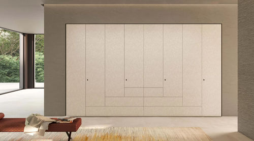 Moderner Kleiderschrank - Podio  - Presotto - melaminbeschichtet / mit Schwingtür / mit Schublade