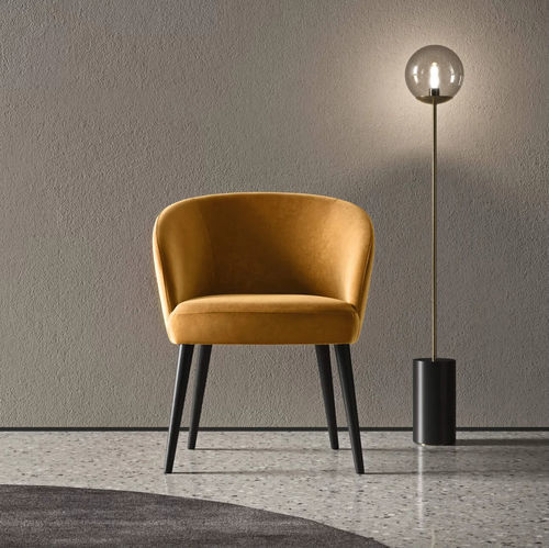 Moderner Sessel - Evia - Presotto - Stoff / Leder / Sperrholz
