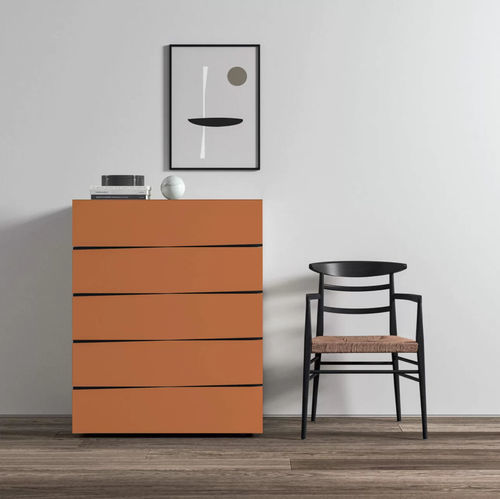 Hohe Kommode - Jazz - Presotto - modern / MDF / mattlackiertes Holz