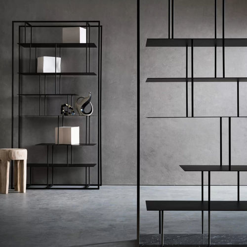 Wandmontiertes Regal - Tower - Presotto - modern / aus verchromtem Metall / Marmor