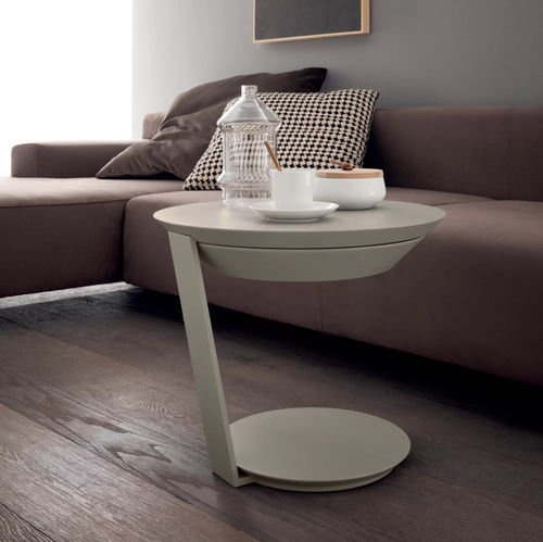 Moderner Lampentisch - Point - Presotto - lackiertes Metall / Gestell aus gestrichenem Metall / rund
