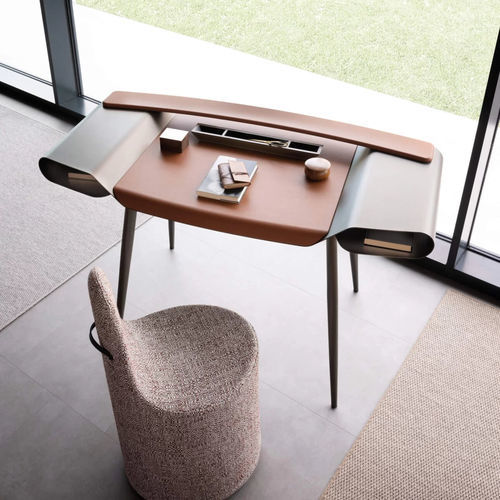 Bodenstehender Schreibtisch - Gulliver - Presotto - modern / Leder / gerade
