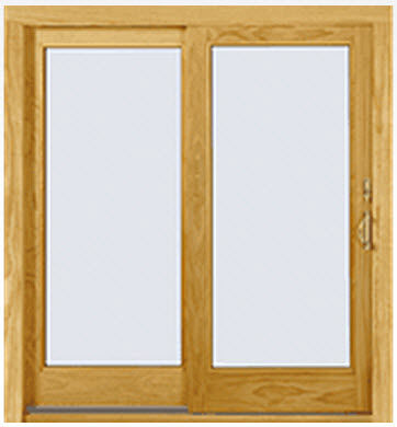 Glasschiebetür - A - Andersen - Holz / mit Doppelverglasung