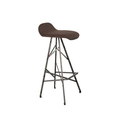 Moderner Barhocker - PIRAMIDE - Spoinq - Leder / Stoff / Eiche