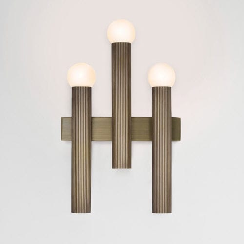 Moderne Wandleuchte - TRIPTYQUE - cto lighting - für den Innenraum / poliertes Messing / Opalglas