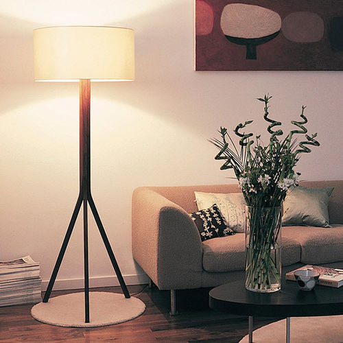 Stehleuchte - TRICO  - cto lighting - Seide / Nussbaum / modern