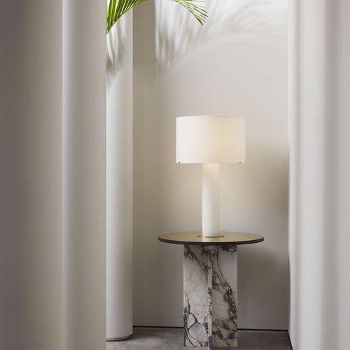 Tischlampe - IMPERIAL LINEN - cto lighting - Opalglas / Leinen / modern