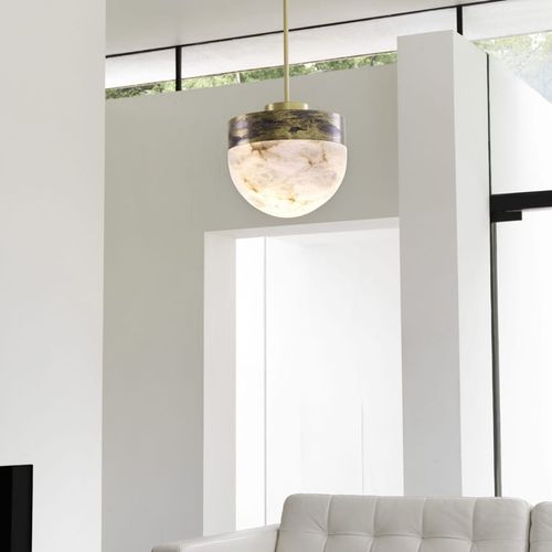 Hängelampe - LUCID - cto lighting - Messing / Alabaster / modern
