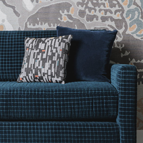 Möbelstoff - 4261 SMALTI - BRENTANO - geometrisches Muster / Samt / Acryl