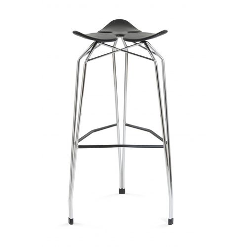Moderner Barhocker - DIAMOND CLOVERLEAF HIGH - Kubikoff - Polypropylen / Gestell aus Metall / mit Fußstütze