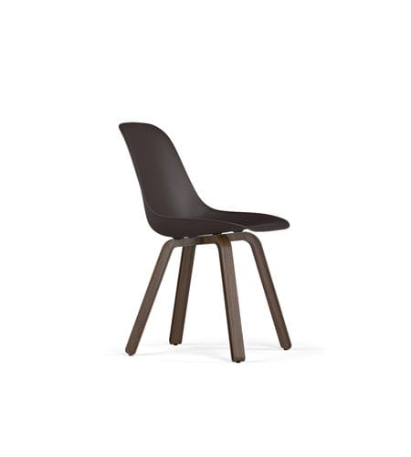 Moderner Stuhl - U V9 - Kubikoff - für den Innenraum / Polypropylen / Gestell aus Holz