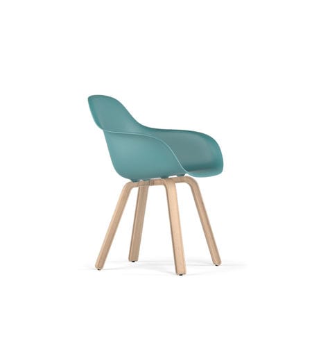 Moderner Stuhl - U V9 - Kubikoff - für den Innenraum / Polypropylen / Gestell aus Holz