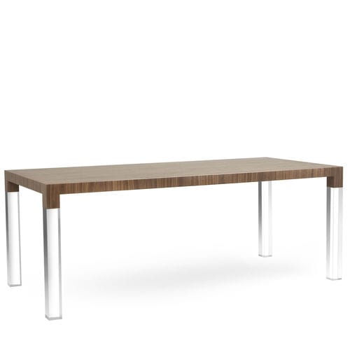 Moderner Tisch - MIES - Kubikoff - Holz / Plexiglas® / rechteckig