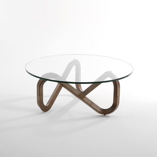 Moderner Couchtisch - LIBRA - Kubikoff - Glas / Holz / Gestell aus Holz