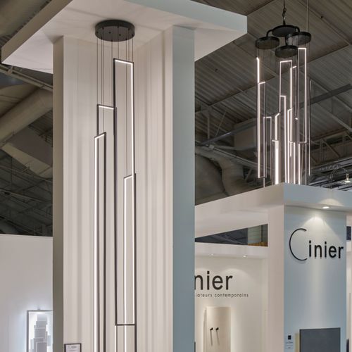 Moderner Kronleuchter - CASCADE MIRÉ – 4 - CINIER - Stahl / für Gewerbegebrauch / Skulptur