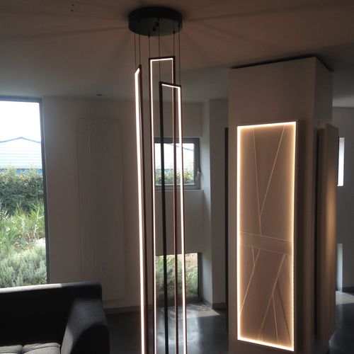 Hängelampe - CASCADE MIRÉ – 3 - CINIER - Metall / originelles Design / mit Kabel